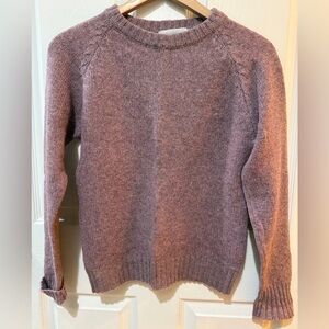 VTG McGregor Women's Lavender Wool Blend Sweater Fisherman Angler Nordic